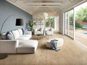 Carrelage sol intérieur en grès cérame à masse colorée effet bois NOVABELL LE BRICCOLE San Giorgio L. 240 x l. 30 cm x Ép. 9,5 mm - Rectifié