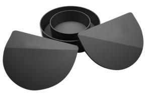 Kit accessoires pour caniveaux MUFFLE en polyéthylène H. 90 mm + grille en acier galvanisé