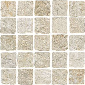 Mosaïque RUDD en grès cérame effet pierre MIRAGE QUARTZITI 2.0 QR 02 Mountains, carreaux 6x6 - Plaque L. 30 x l. 30 cm