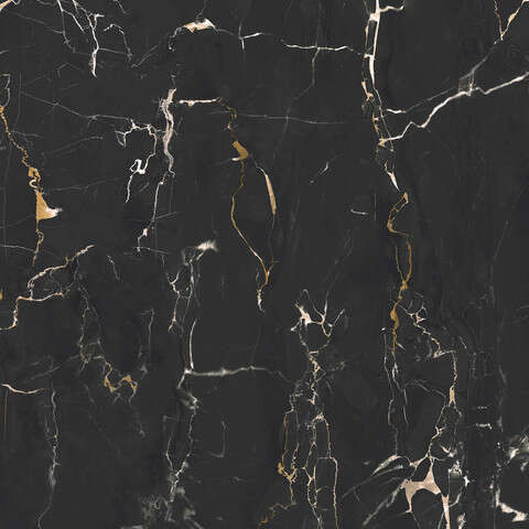 Carrelage pour sol/mur intérieur en grès cérame à masse colorée effet marbre MIRAGE JEWELS JW 11 BLACK GOLD finition poli brillant L. 60 x l. 60 x Ép. 0,9 cm - Rectifié