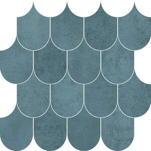 Mosaïque écaille PLUME en grès cérame à masse colorée effet métal MIRAGE LEMMY LY 07 Indio, carreaux 7,5x7,5, plaque L. 30 x l. 30 cm