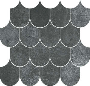 Mosaïque écaille PLUME en grès cérame à masse colorée effet métal MIRAGE LEMMY LY 09 King, carreaux 7,5x7,5, plaque L. 30 x l. 30 cm