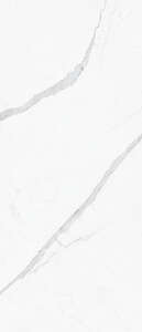 Carrelage sol/mur intérieur en grès cérame à masse colorée effet marbre aspect poli brillant MIRAGE JOLIE JL 01 Statuario Fine L. 120 x l. 60 cm x Ép. 9 mm - Rectifié
