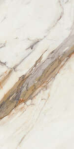 Carrelage sol/mur intérieur en grès cérame à masse colorée effet marbre aspect poli brillant MIRAGE JOLIE JL 03 Calacatta Vena Antica L. 120 x l. 60 cm x Ép. 9 mm - Rectifié