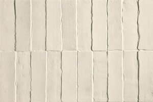 Carrelage mural en grès cérame relief MIRAGE MAND DAWN Bianco Mediterraneo L. 45 x l. 30 cm x Ep. 10 mm