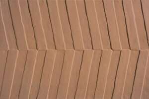 Carrelage mural en grès cérame relief MIRAGE MAND NORTH Terracotta L. 45 x l. 30 cm x Ep. 10 mm