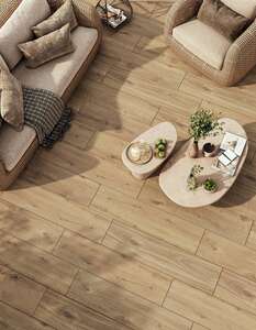 Carrelage pour sol/mur intérieur en grès cérame à masse colorée effet bois MIRAGE KAO KA 02 Hazelnut L. 120 x l. 20 cm x Ép. 9 mm - Rectifié