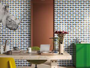 Carreau déco mural en grès cérame fantaisie slim MIRAGE INDOMITA Rhino L. 278 x l. 120 cm x Ep. 6 mm