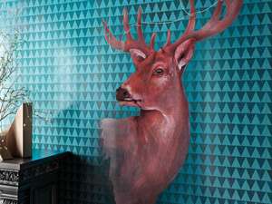 Carreau déco mural en grès cérame fantaisie  slim MIRAGE INDOMITA Deer L. 278 x l. 120 cm x Ep. 6 mm