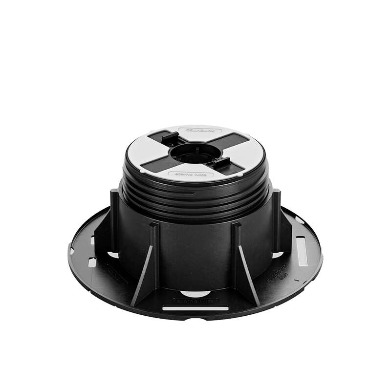 Plot dalle réglable ETERNO IVICA NM3 avec tête pour lambourde aluminium - polypropylène - Ht. 60 à 100 mm