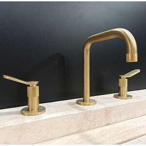 Mélangeur lavabo bas ONDYNA East Side 3 trous Or brossé