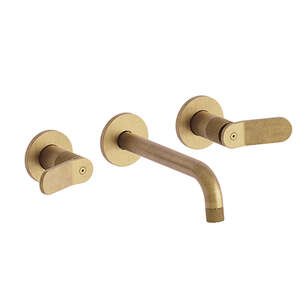 Mélangeur lavabo encastré ONDYNA East Side 3 trous Or brossé