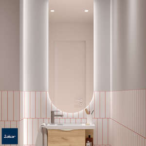 Miroir de salle de bains avec LED SALGAR Emile - 500 x 1300 mm