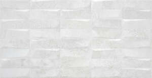 Carrelage pour mur intérieur en grès cérame ROCERSA CHRONO White L. 60,8 x l. 31,6 cm - Relief