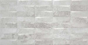 Carrelage pour mur intérieur en grès cérame ROCERSA CHRONO Grey L. 60,8 x l. 31,6 cm - Relief