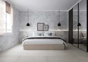 Carrelage pour sol/mur intérieur en grès cérame à masse colorée effet béton ROCERSA MAKE UP Grey L. 100 x l. 100 cm x Ép. 10 mm - Rectifié