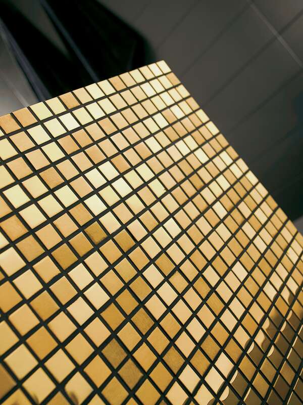 Mosaïque pour mur intérieur DUNE METALIC Gold L. 30,1 x l. 30,1 cm x Ep. 8 mm