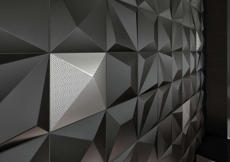 Carreau 3D pour mur intérieur - Faïence DUNE KIOTO BLACK L. 25 x l. 25 cm x Ep. 9 mm