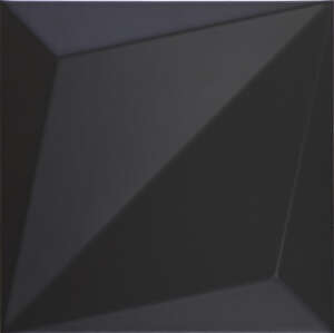 Carreau 3D pour mur intérieur - Faïence DUNE ORIGAMI BLACK L. 25 x l. 25 cm x Ep. 9 mm