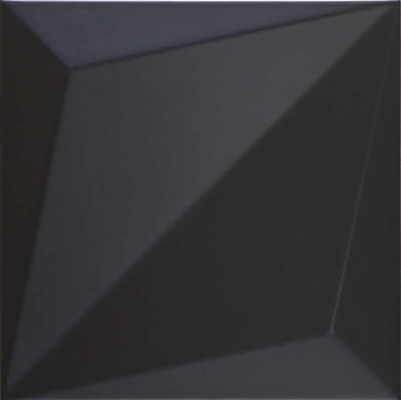 Carreau 3D pour mur intérieur - Faïence DUNE ORIGAMI BLACK L. 25 x l. 25 cm x Ep. 9 mm