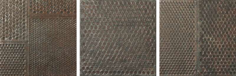 Carrelage pour sol/mur intérieur en grès cérame émaillé effet métal DUNE DIURNE OXIDE L. 20 x 20 cm x Ep. 9 mm