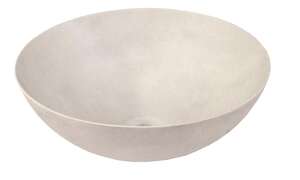 Vasque ronde à poser en porcelaine DUNE BERLIN Ø. 40 x Ht. 15 cm - Bone