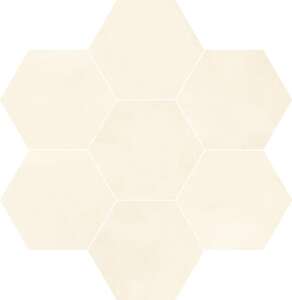 Carrelage hexagonal pour sol/mur intérieur en grès cérame émaillé effet béton DUNE BERLIN EXA BONE Matt L. 21,5 x l. 25 cm x Ep. 9 mm