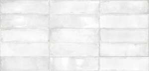 Carrelage pour mur intérieur en grés cérame émaillé DUNE ATLANTIQUE Blanc L. 24 x 6.9 cm x Ép. 9 mm