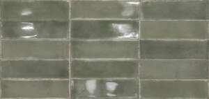 Carrelage pour mur intérieur en grés cérame émaillé DUNE ATLANTIQUE Olive L. 24 x 6.9 cm x Ép. 9 mm