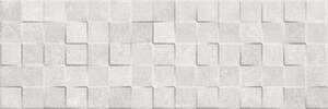 Carrelage Décor pour mur intérieur en faïence KEROS CARTAGO Cubik Gris L. 75 x l. 25 cm