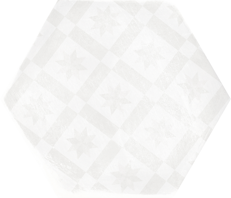 Carrelage hexagone pour sol/mur intérieur en grès cérame effet béton KEROS HEXA BOREAL Hidra Blanco L. 27 x l. 23 cm