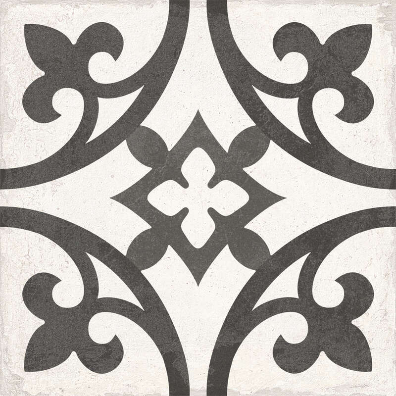 Carrelage pour sol/mur intérieur en grés cérame effet carreaux ciment KEROS CHEZ COCO Floral L. 25 x l. 25 cm