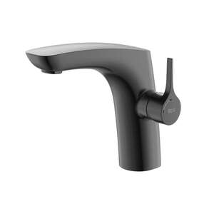 Mitigeur pour lavabo monotrou, corps lisse ROCA INSIGNIA - Finition Titanium Black brossé