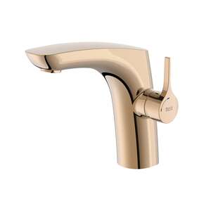 Mitigeur pour lavabo monotrou, corps lisse ROCA INSIGNIA - Finition Or rose