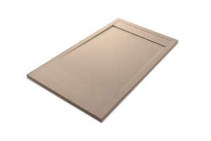 Receveur de douche résine rectangulaire MCBATH Andromeda Stone Cover Capuccino L. 210 x l. 90 cm x Ep. 30 à 35 mm