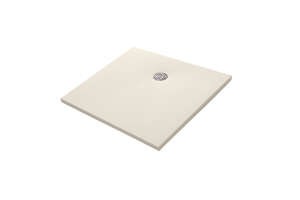 Receveur de douche résine rectangulaire MCBATH CENTURIA SILK Marfil L. 100 x l. 100 cm x Ep. 3 cm