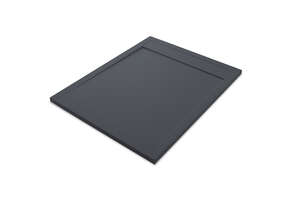 Receveur de douche résine rectangulaire MCBATH Andromeda Stone Cover Basalt L. 100 x l. 80 cm x Ep. 30 à 35 mm