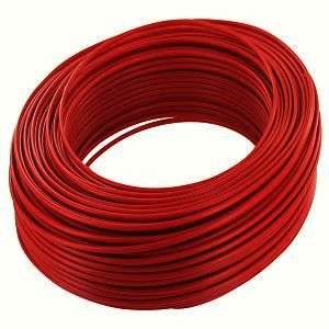 Câble électrique H07VU rouge - section 1,5 mm² - Rouleau de 100 m