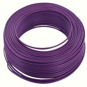Câble électrique H07VU violet - section 1,5 mm² - Rouleau de 100 m