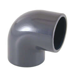 Raccord en coude 90° femelle à coller en PVC PN16 Diam. 50 mm