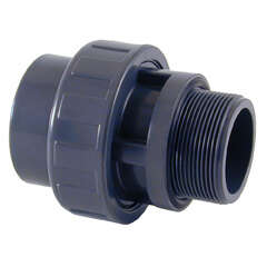 Joint torique mâle à visser en PVC - femelle à coller en PVC PN16 Diam. 50 mm - EPDM