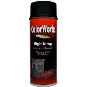 Spray laque pour des surfaces à température élevée noir satin - Pot de 400 ml
