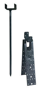 Porte liteau à clou pour charpente en acier - L. 310 x l. 40 mm