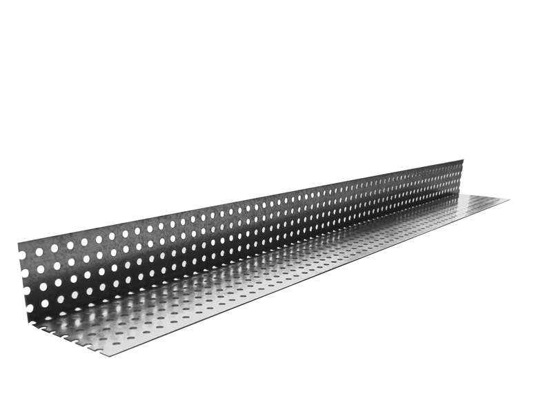 Profil de ventilation pour l'aération des bardages en acier galvanisé gris métal - L. 2500 x l. 23 x H. 22 mm