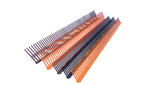 Closoir peigne en polypropylène H80 brun - L. 1000 x l. 25 x H. 80 mm