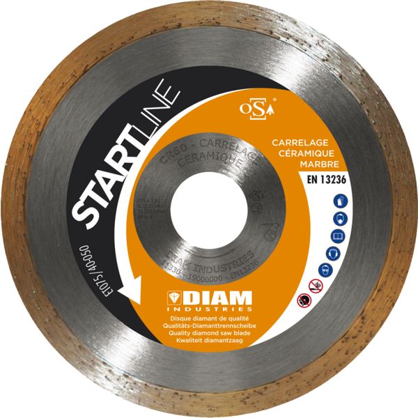 Disque Diamant Pour Carrelage – Diamètre 125 Mm, Alésage 22,23 Mm – Marque GEPCO – Neuf Sous Emballage