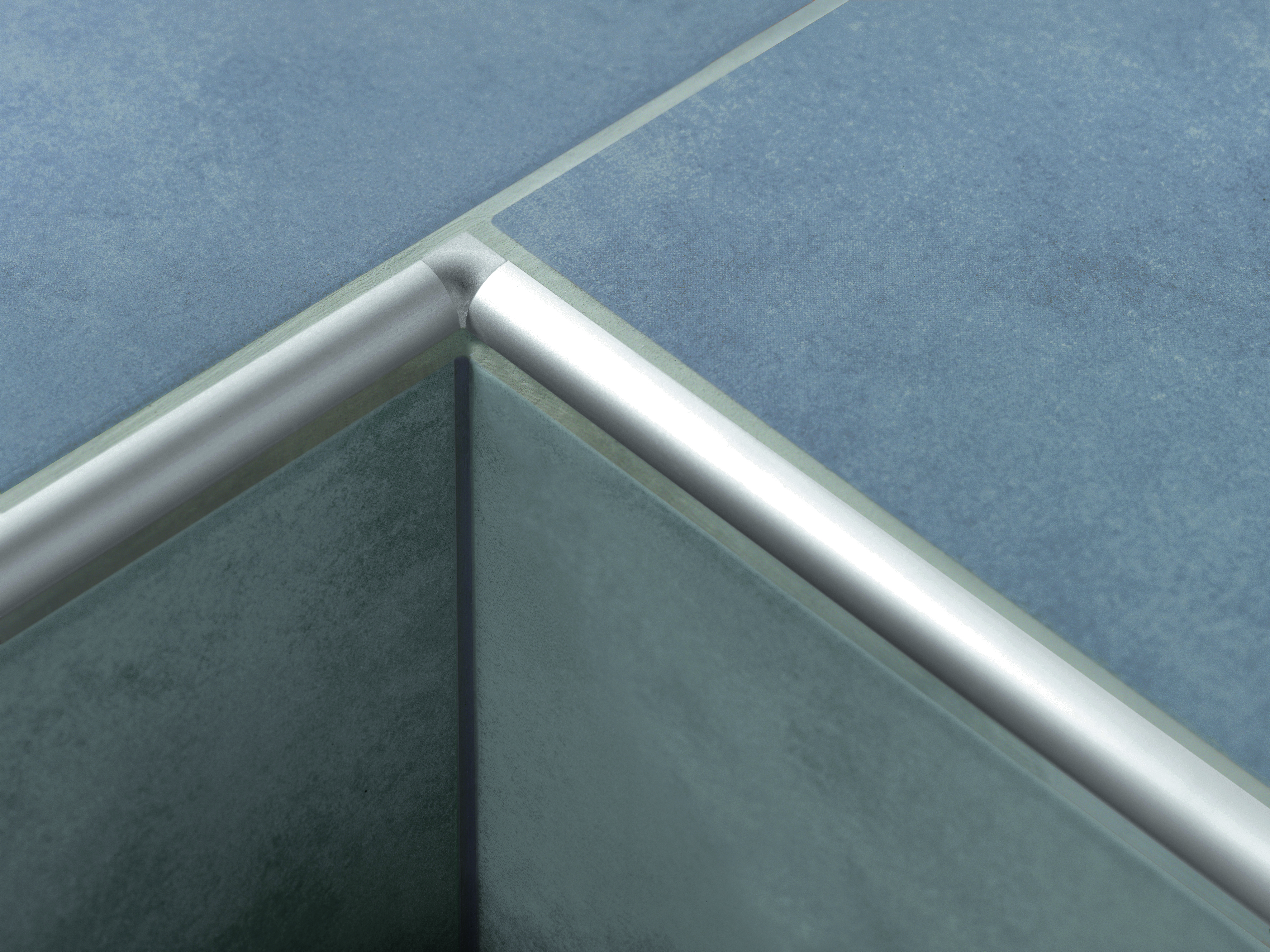 Alberts 475390 Profilé D'Arrêt Pour Carrelage Aluminium Brillant - 1000 X 23,5 X 12,5 Mm, Gris